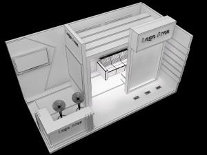 booth exhibition stand a251b Model 3D