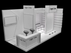 booth exhibition stand a251b 3D Model