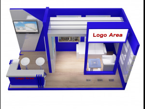 booth exhibition stand a251b Model 3D