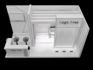 booth exhibition stand a251b Model 3D
