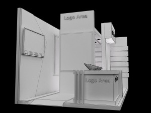 booth exhibition stand a251b Model 3D