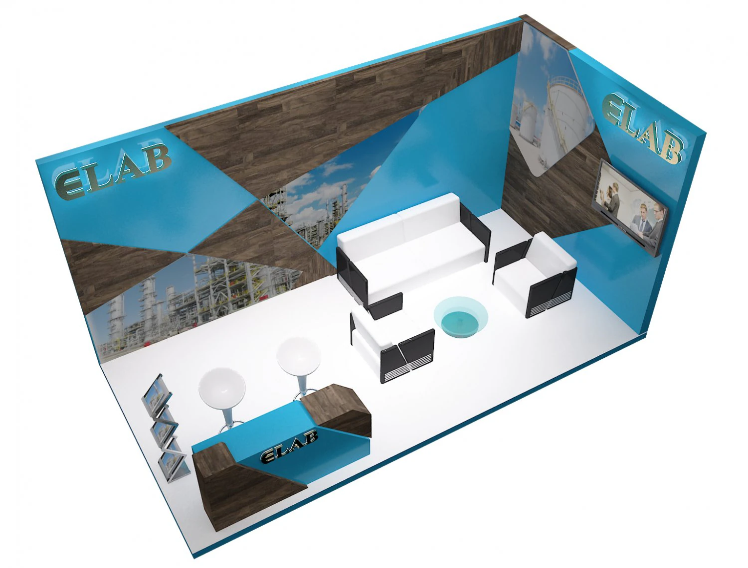 booth exhibition stand a251c 3D Model .c4d .max .obj .3ds .fbx .stl .blend