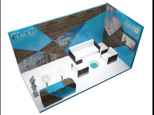 बूथ प्रदर्शनी स्टैंड a251c 3D मॉडल