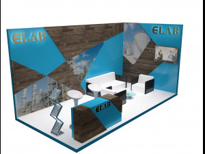 booth exhibition stand a251c Model 3D