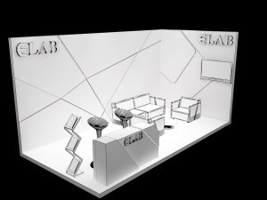 booth exhibition stand a251c Model 3D