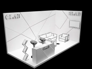 booth exhibition stand a251c 3D Model