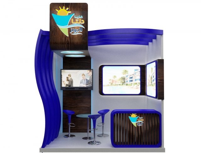 booth exhibition stand a262a Modèle 3D .c4d .max .obj .3ds .fbx .stl .blend 