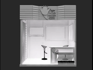 booth exhibition stand a263 3D Model