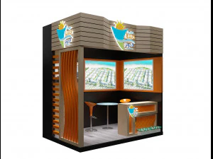 booth exhibition stand a263 3D Model