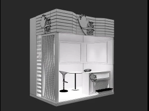 booth exhibition stand a263 3D Model