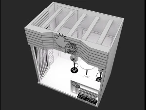 booth exhibition stand a263 3D Model