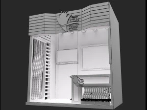 booth exhibition stand a263 3D Model