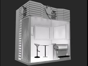 booth exhibition stand a263 3Dモデル