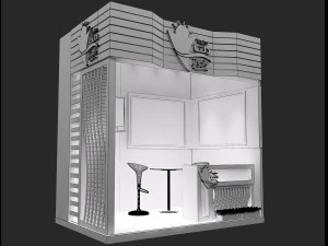 booth exhibition stand a263 3D Model