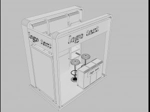 booth exhibition stand a3 3D Model
