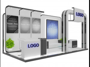 booth exhibition stand a8 3D Model