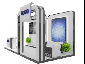 booth exhibition stand a8 3D Model