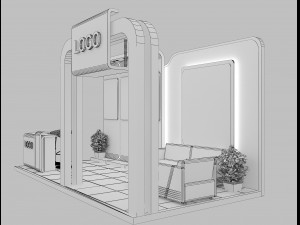 booth exhibition stand a8 3D 모델