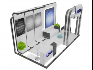 booth exhibition stand a8 3D 모델