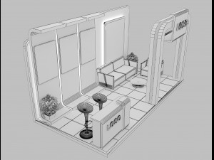booth exhibition stand a8 3D 모델