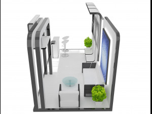 booth exhibition stand a8 3D 모델