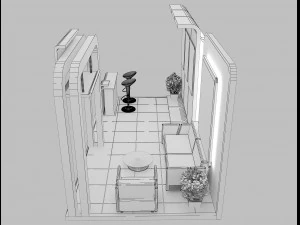 booth exhibition stand a8 3D Model