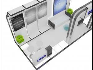 booth exhibition stand a8 3D Model