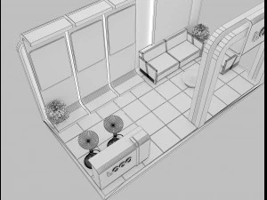 booth exhibition stand a8 3D Model