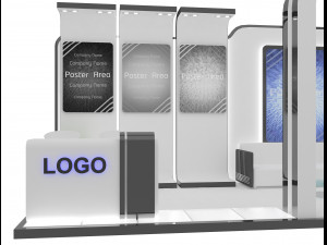 booth exhibition stand a8 3D 모델
