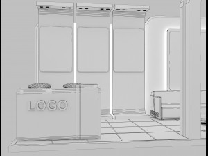 booth exhibition stand a8 3D 모델