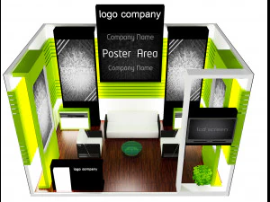 बूथ प्रदर्शनी स्टैंड a12 3D मॉडल