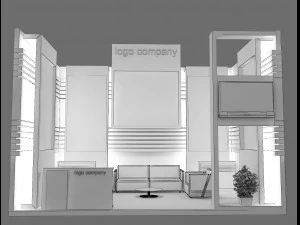 booth exhibition stand a12 3D Model