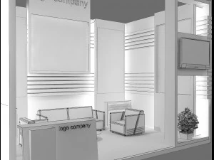 booth exhibition stand a12 3D Model