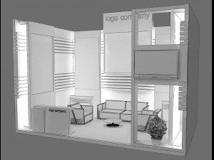 booth exhibition stand a12 3D Model