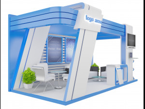 booth exhibition stand a7 3D Модель