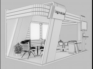booth exhibition stand a7 3D Модель