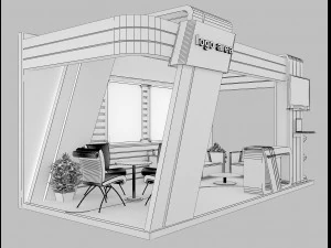booth exhibition stand a7 3D Model