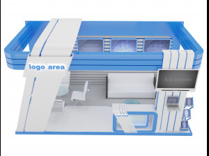 booth exhibition stand a7 3D Модель