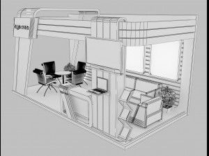 booth exhibition stand a7 3D Модель