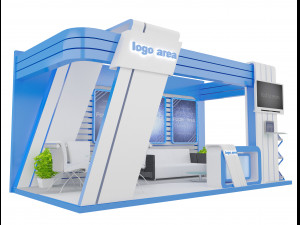 booth exhibition stand a7 3D Модель