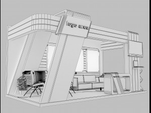 booth exhibition stand a7 3D Модель