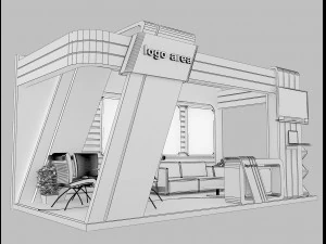 booth exhibition stand a7 3D Model