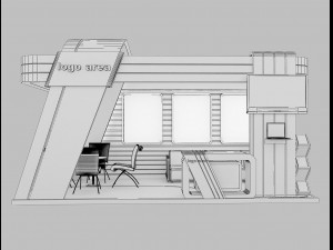 booth exhibition stand a7 3D Модель