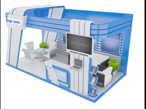 booth exhibition stand a7 3D Модель
