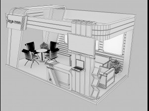 booth exhibition stand a7 3D Модель