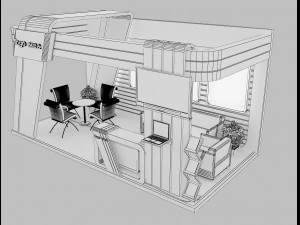booth exhibition stand a7 3D Model