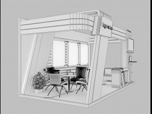 booth exhibition stand a7 3D Модель