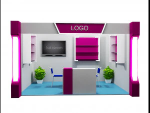 बूथ प्रदर्शनी स्टैंड a11 3D मॉडल
