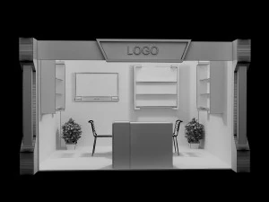 booth exhibition stand a11 3D Model