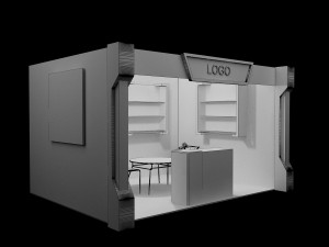 booth exhibition stand a11 3D Model